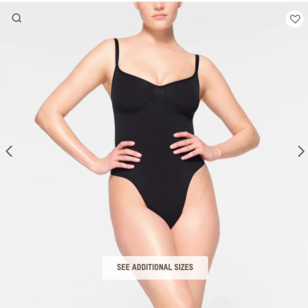 NWT Skims Seamless Sculpt L/XL shaping thong bodysuit. Color onyx